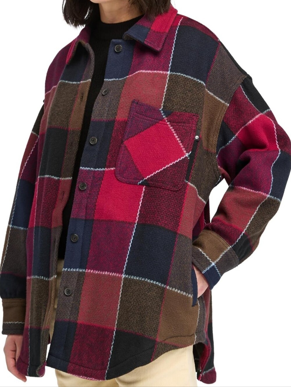 TIMBERLAND Heavy Flannel Long Shirt Jacket/Shacket Large